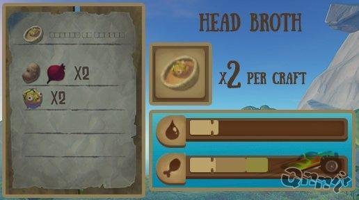 Raft – All Cooking Recipe Head Broth