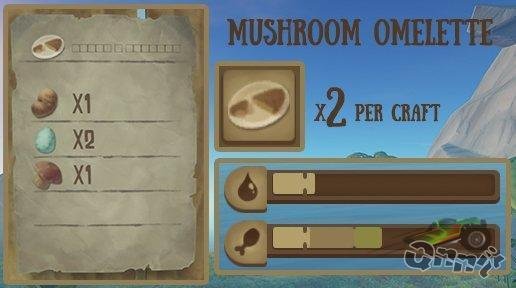 Raft – All Cooking Recipe Mushroom Omelette