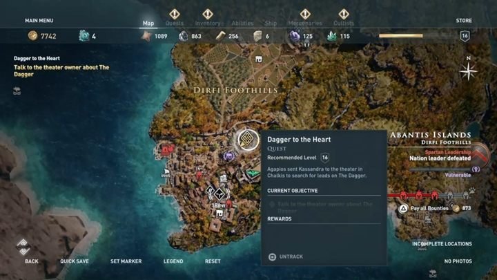 Assassin’s Creed Odyssey Dagger in the Heart Quest Walkthrough