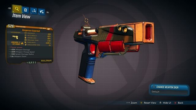 Borderlands 3 Dangerous Superball