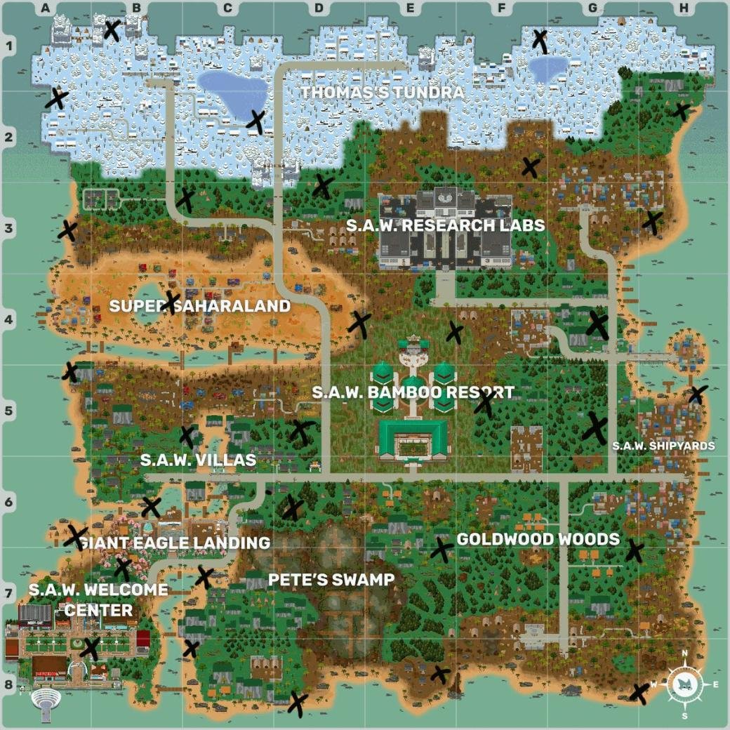 Super Animal Royale: All Campfire Locations 