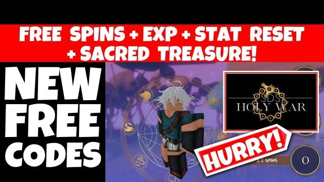 Roblox Holy War 3 Codes free spins and stat resets