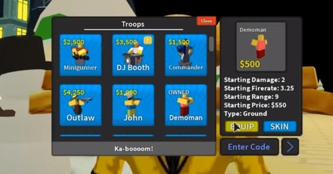 How to Redeem Codes in Tower Defense Simulator