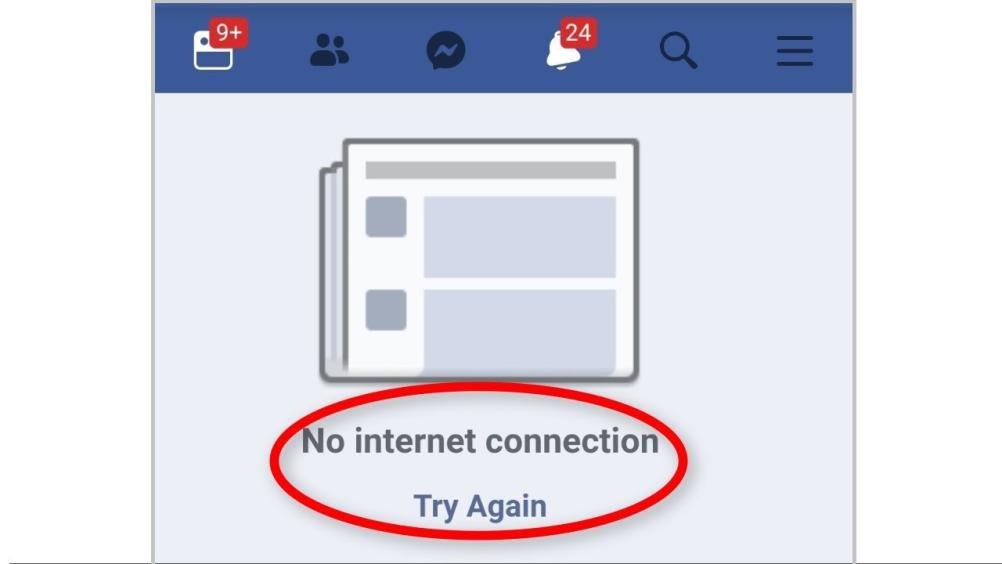 facebook not connecting to internet