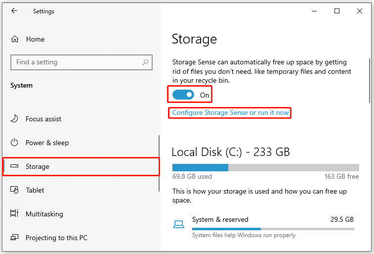 Freeing Up of System Drive
