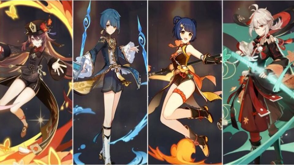 Hu Tao + Kazuha + Xingqiu + Xiangling 