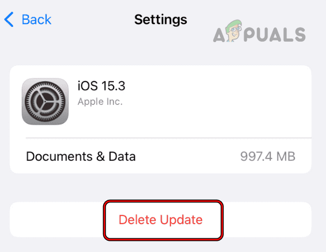 error installing ios 15