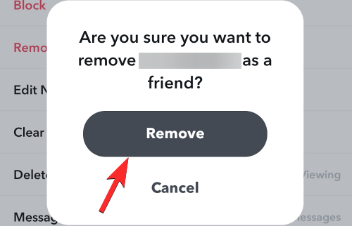 Remove Someone on Snapchat