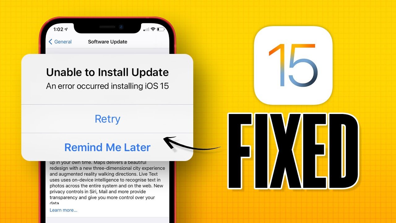 Why is there An Error Installing iOS 15? Easy Ways to Fix It