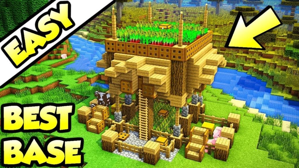 Minecraft All You Need Easy Survival Base Tutorial (How to Build) - YouTube