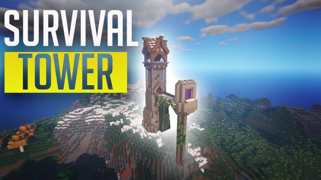 Minecraft | Ultimate Survival Tower Base Tutorial (How to Build... - YouTube