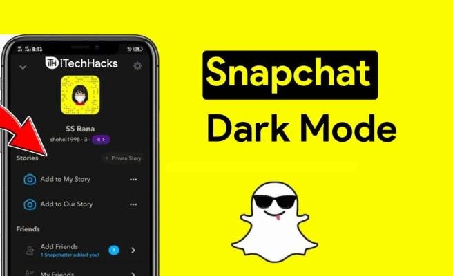 dark mode on snapchat