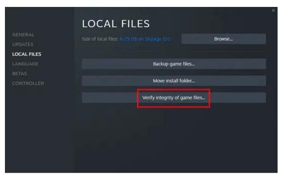 Integrity of Game Files
