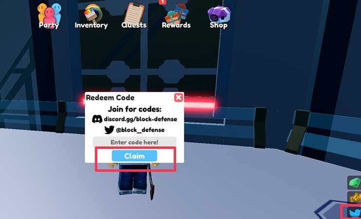 block defense alpha codes