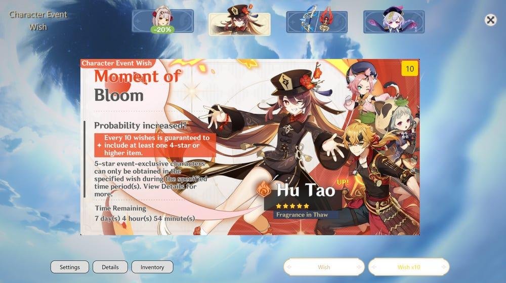 Levelling the Characters