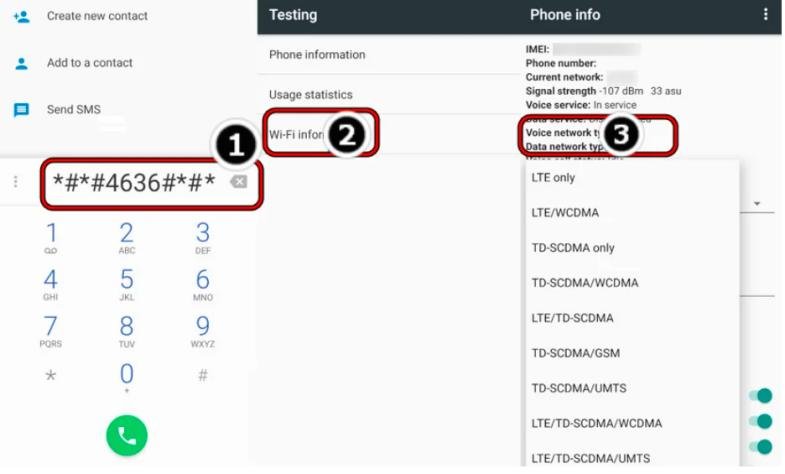 Change the Network Type of your Phone