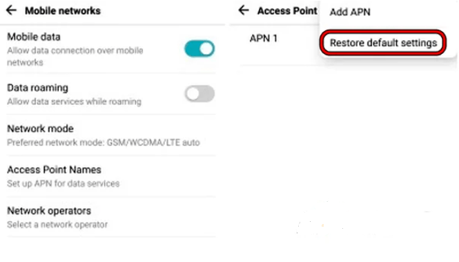 Reset APN Settings of the LG Phone to the Defaults