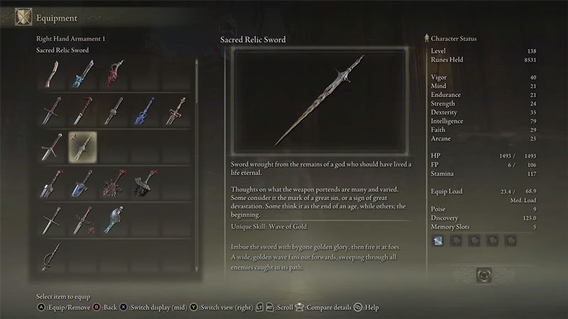 sacred relic sword

