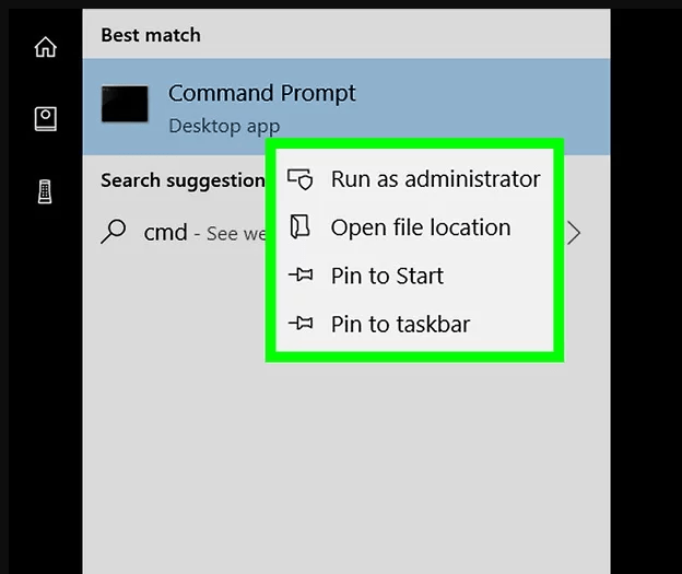 Open the Command Prompt Menu