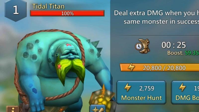 Which Hero lineup can Defeat Tidal Titan in Lords Mobile?