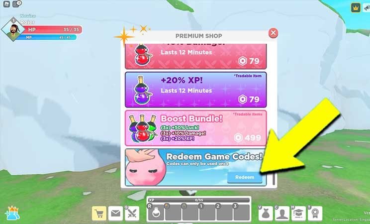 How to Redeem Codes for Roblox MeloBlox?