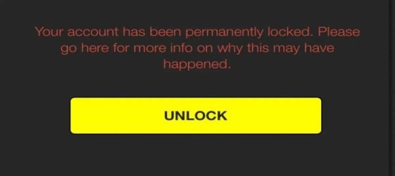 Permanently Blocked Snapchat Account