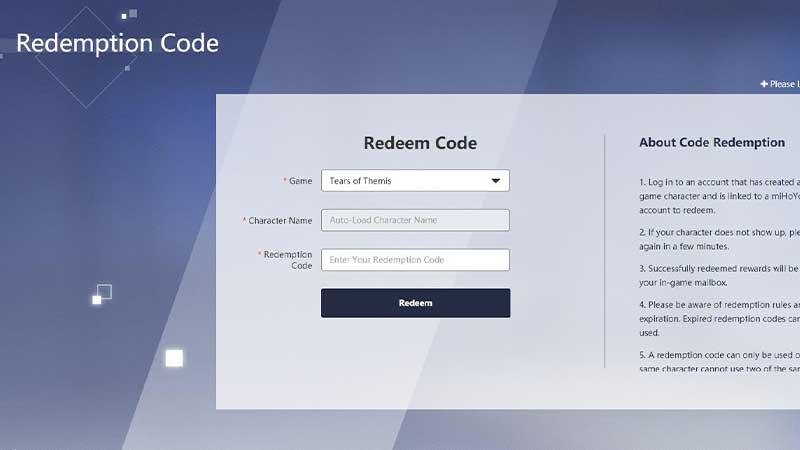 tears of themis redeem code 