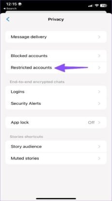 restrict in messenger