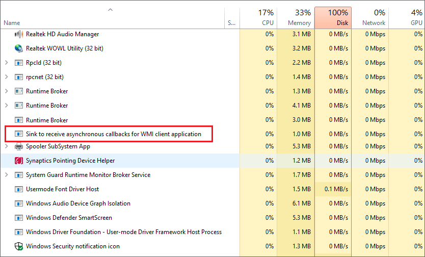 sink to receive asynchronous callbacks
