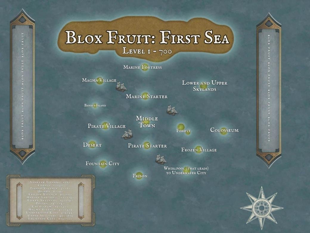 1st sea map