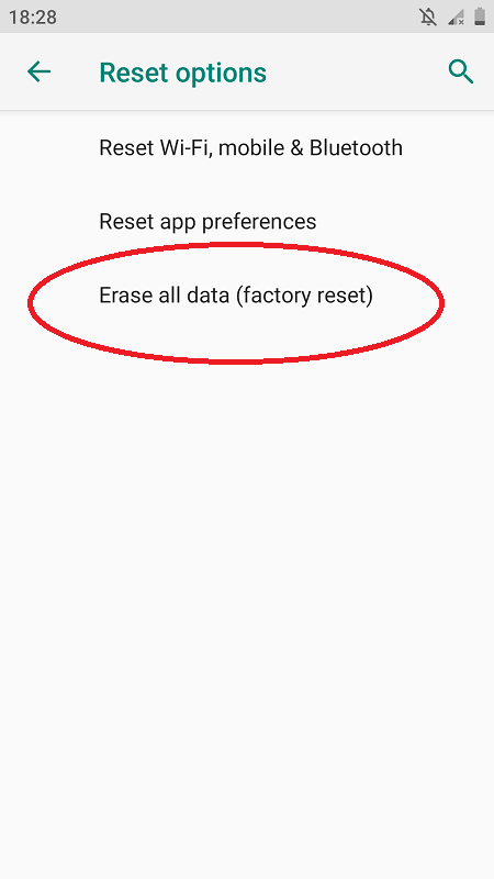 Factory reset to fix com.android.server.telecom app
