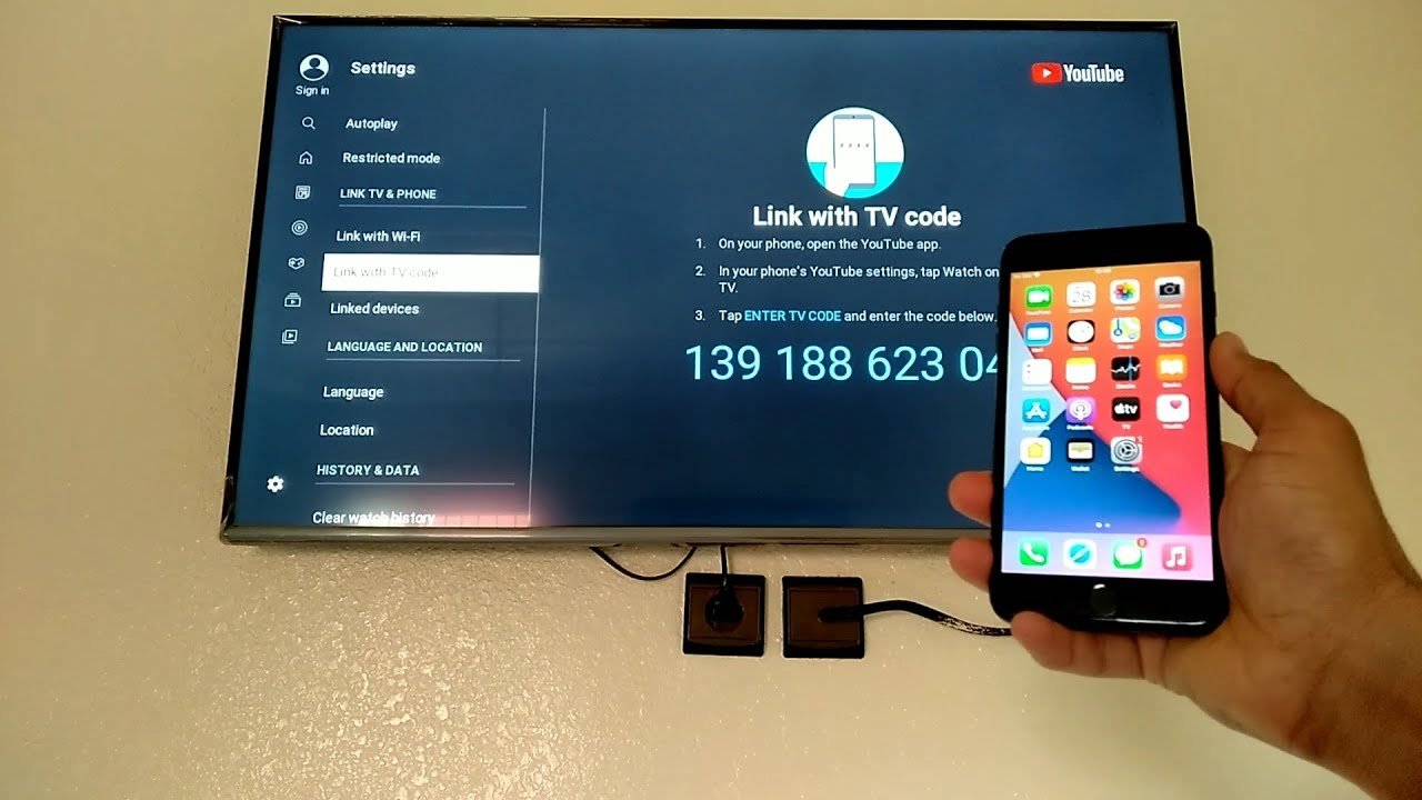 Watch YouTube on TV with a TV code iPhone / Android / Samsung Smart TV - YouTube